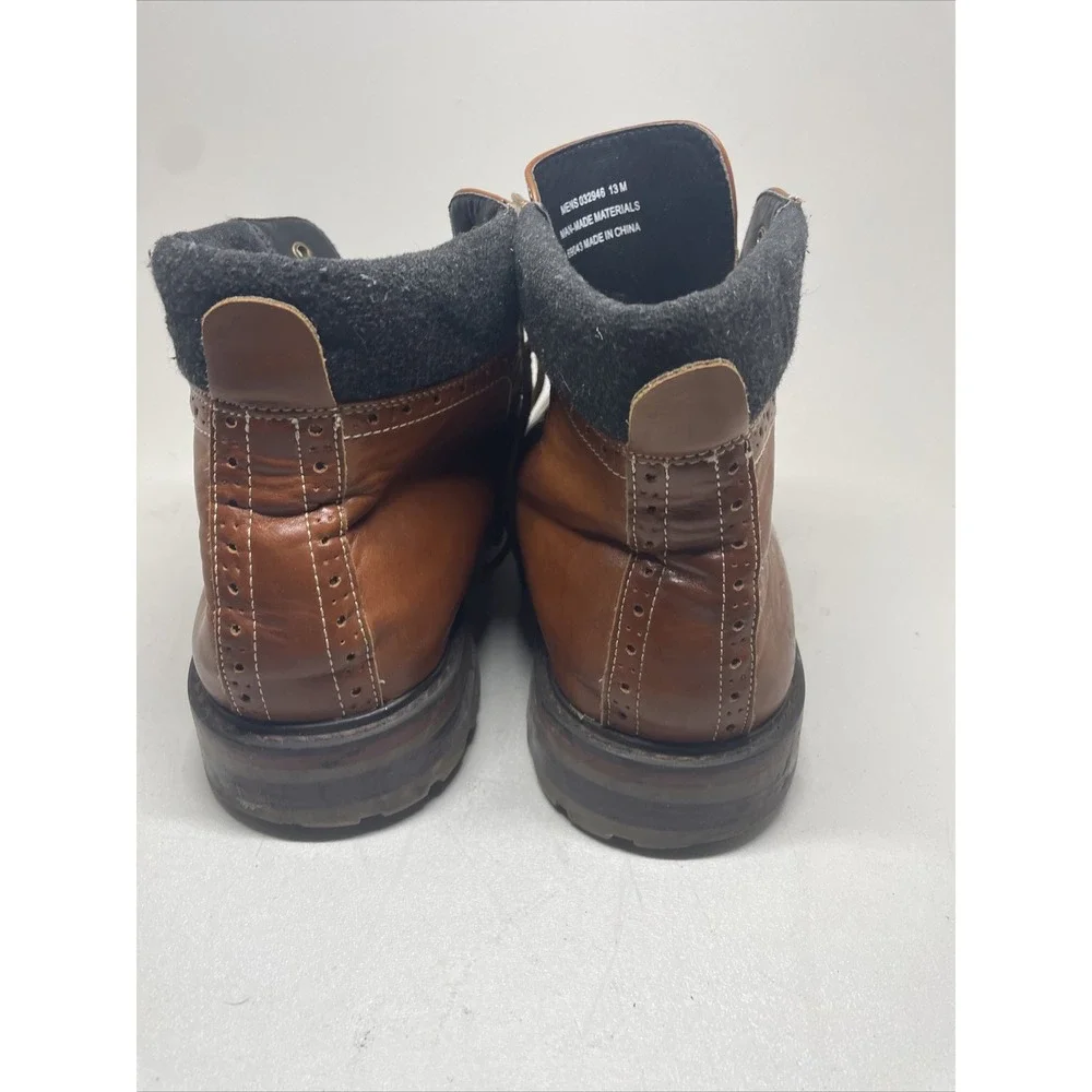 David Stone Boots Brown Faux Leather‎ Size 13 M Men's 032946